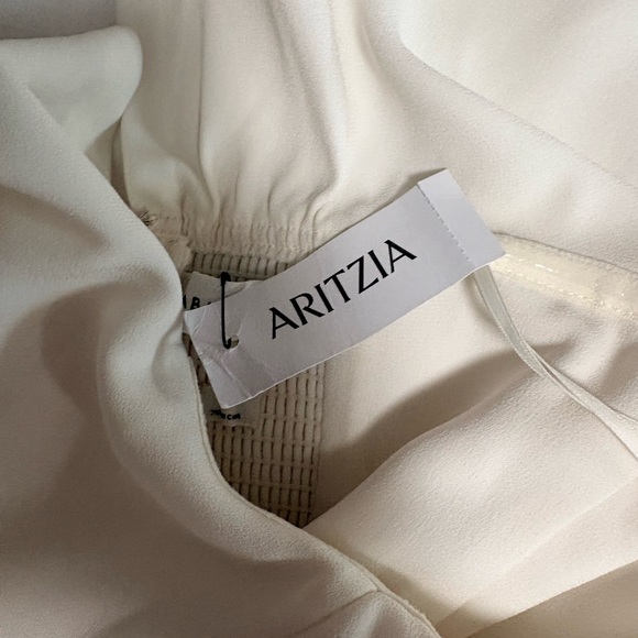 NWT Aritzia Babaton Commodity Strapless Jumpsuit in Light Birch. Size 0 - Picture 10 of 16